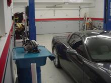 lift and parts washer