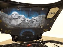 I thought about getting rid of the under hood mural, but then decided someone had put a boat load of time and effort into the air brushing, to make it unique, so i left it