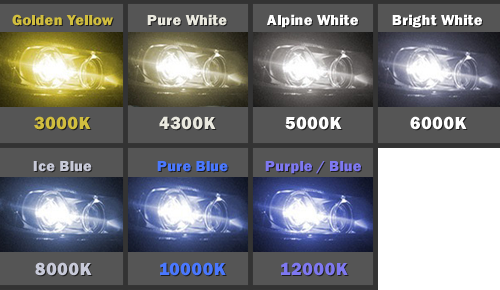 ice blue golden color 3000k 8000k