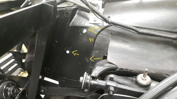 4 more holes in passager inner fender. They don't line up for the voltage regulator, nor is there any voltage reg.  mounting holes in the rad support at all. It's on the driver side inner fender. Where should the voltage reg be on what I assume is a '65 327 300hp non air car. Battery on drivers side.