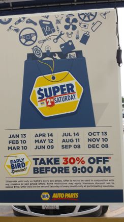 2nd Saturday NAPA poster.