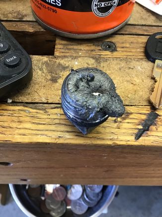 Top plug after touching it..all very fine