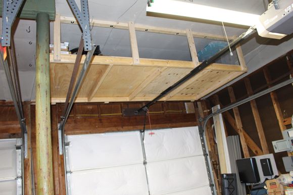 Home built ceiling storage unit. 4x10.