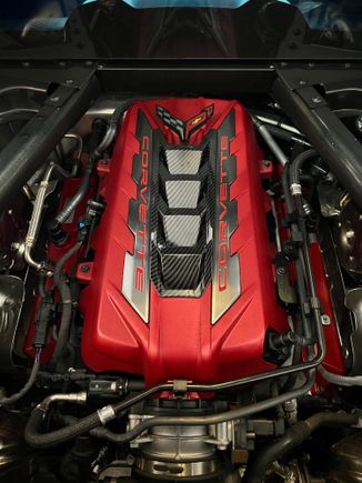 Engine cover installed