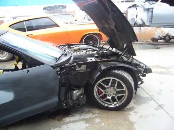 almost looks like shes been in a crash at this point huh?