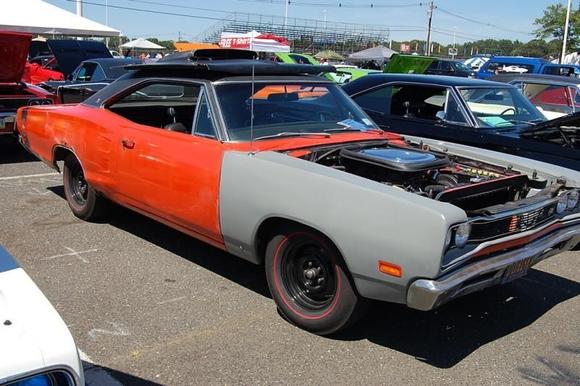1969-1/2 A12 Super Bee.  Unrestored, all original paperwork, in contact with the original owner, 4spd, bucket seats, tach, console, V2 Hemi Orange, black top/interior/stripe