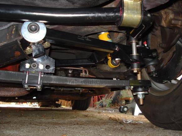 Front suspension, driver, loaded