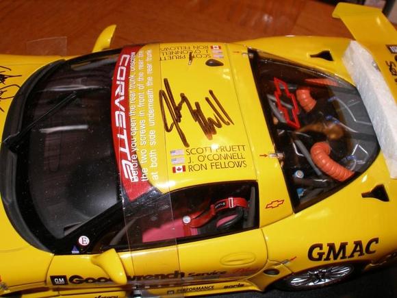 2001 C5-R from Le Mans autographed by Scott Pruett, Johnny O'Connell,and Ron Fellows