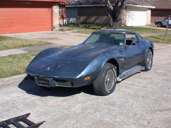 This is my first Corvette. I bought it for $6200.00 back in 1983 and I was the third owner. I just got rid of it about three years ago. This was the day it was towed away. YEARS of fun were had in this car. I hope to see it back on the road one day