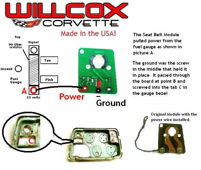Seat belt warning light circuit board 1971 CorvetteForum