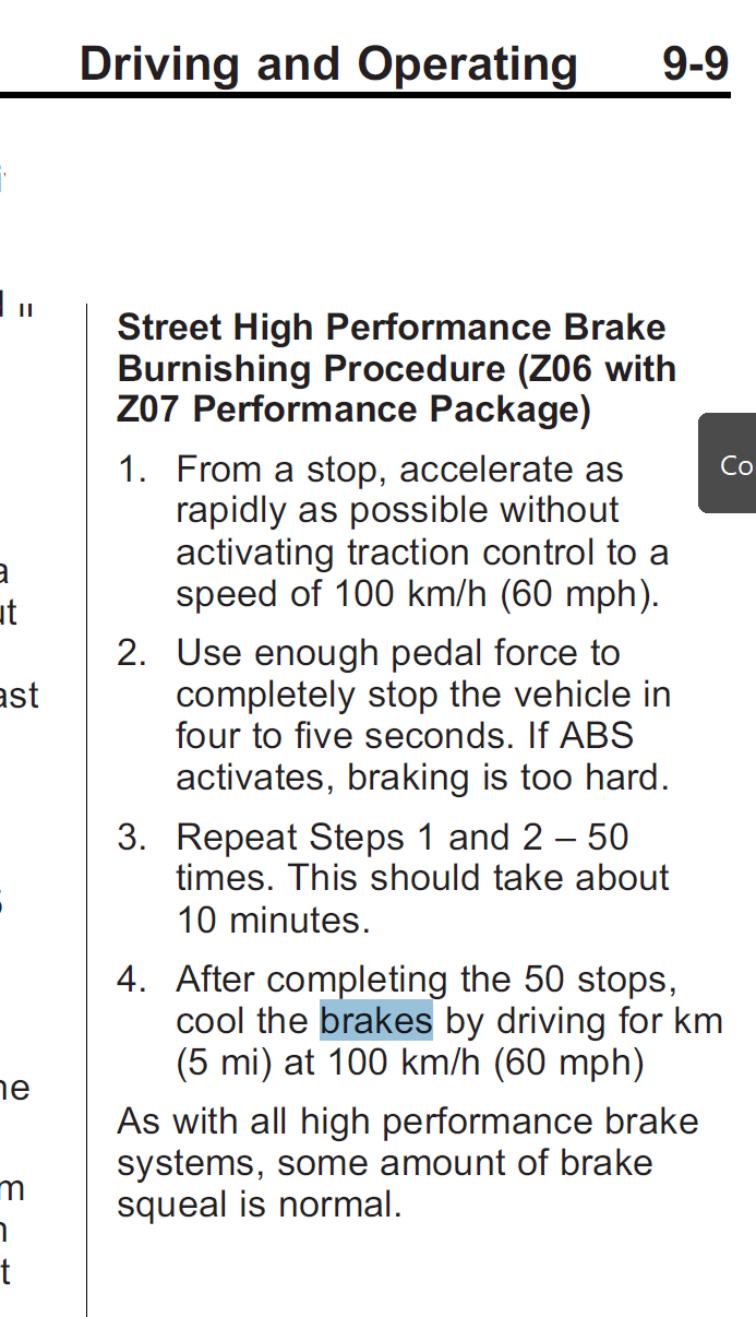 Z06/Z07 ceramic brake squeal CorvetteForum Chevrolet Corvette Forum Discussion