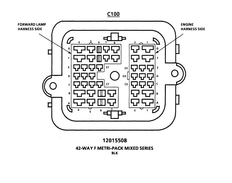 1990 bulkhead C100 connector pinout CorvetteForum Chevrolet