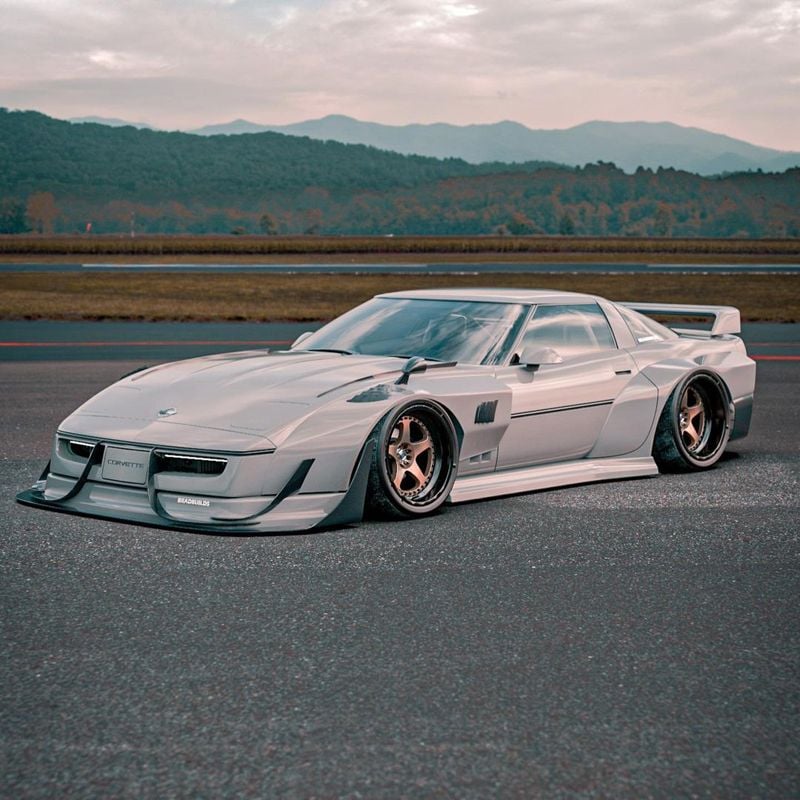 C4 corvette with rocket bunny widebody kit might look like a jdm... 