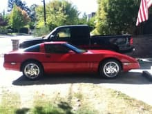 1988 Bright Red Corvette