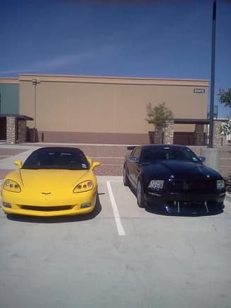 Parked next to a Platoon Sgt's Autobots Themed Mustang.