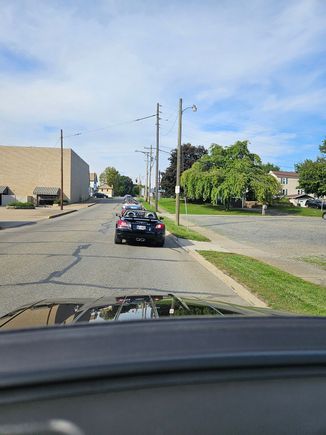 We were in the middle of the pack as we were heading out to dinner Friday night.