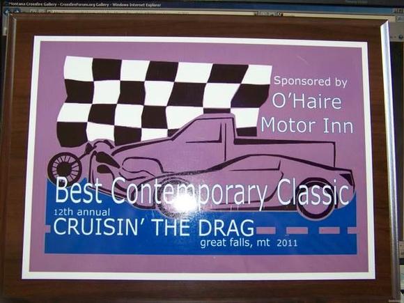 Crusin the Drag award