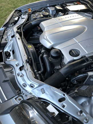 engine compartment clean
