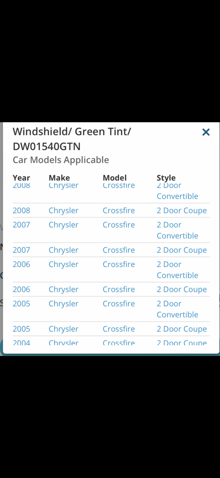 Exterior Body Parts - New windshields - New - 2004 to 2008 Chrysler Crossfire - Royse City, TX 75189, United States