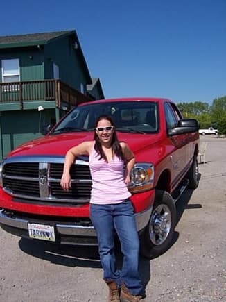 Me standing in front of my pickup, aren't we cute together lol!