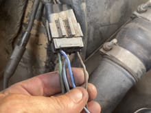 Blue wire has no power on either side of theirs plug