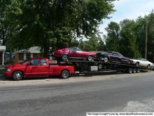 290023 car s on trailer