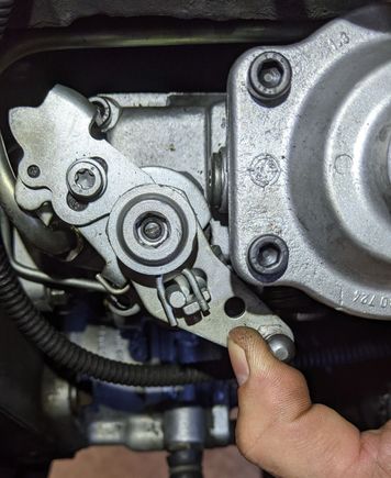 Full throttle with the lever against the stop, and the breakover slightly tentionsed