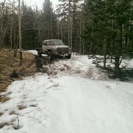 trying out the new tires. pretty impressed. Snow got pretty deep after where I stopped