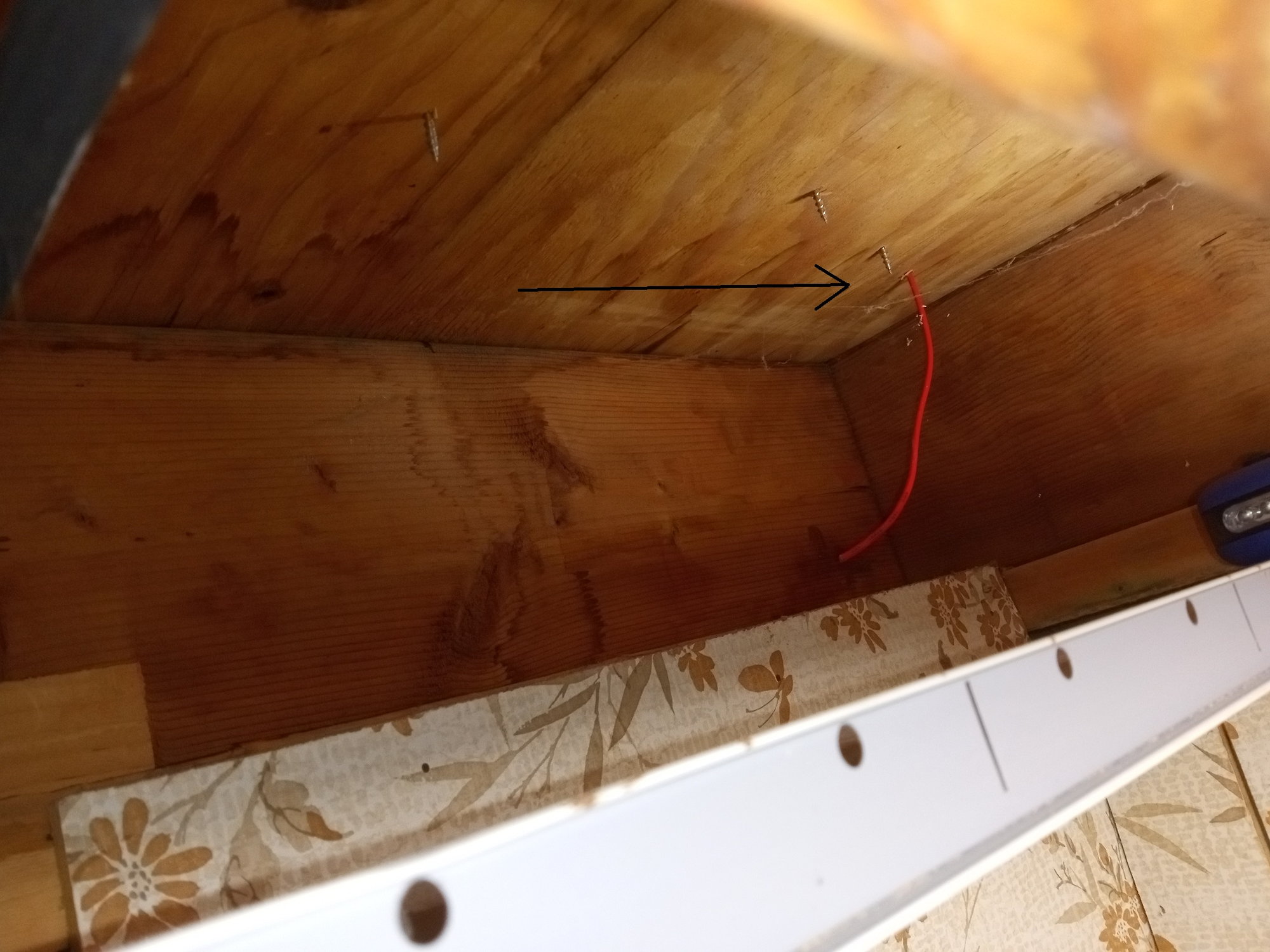 Refrigerator water line from basement to kitchen right above