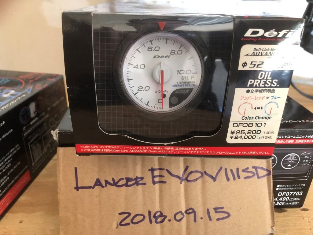 Audio Video/Electronics - DEFI Gauges - Boost & Oil Pressure + Control Unit - New - 2003 to 2016 Mitsubishi Lancer Evolution - Tea, SD 57064, United States