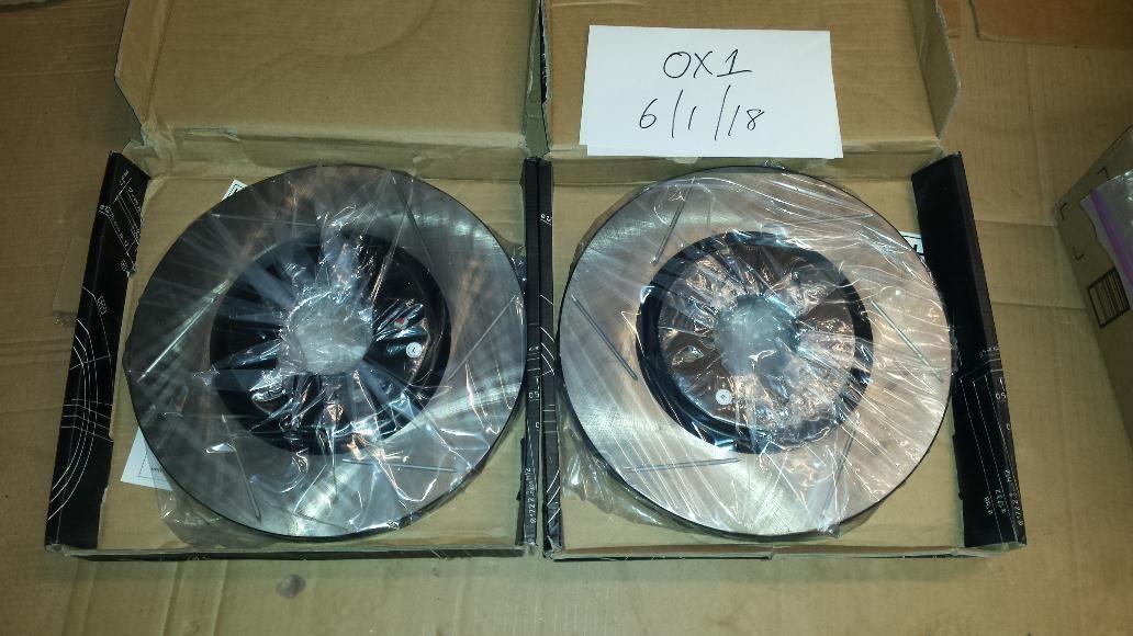 Brakes - Stoptech Front Slotted Rotors - New - 2003 to 2006 Mitsubishi Lancer Evolution - Jackson, NJ 08527, United States