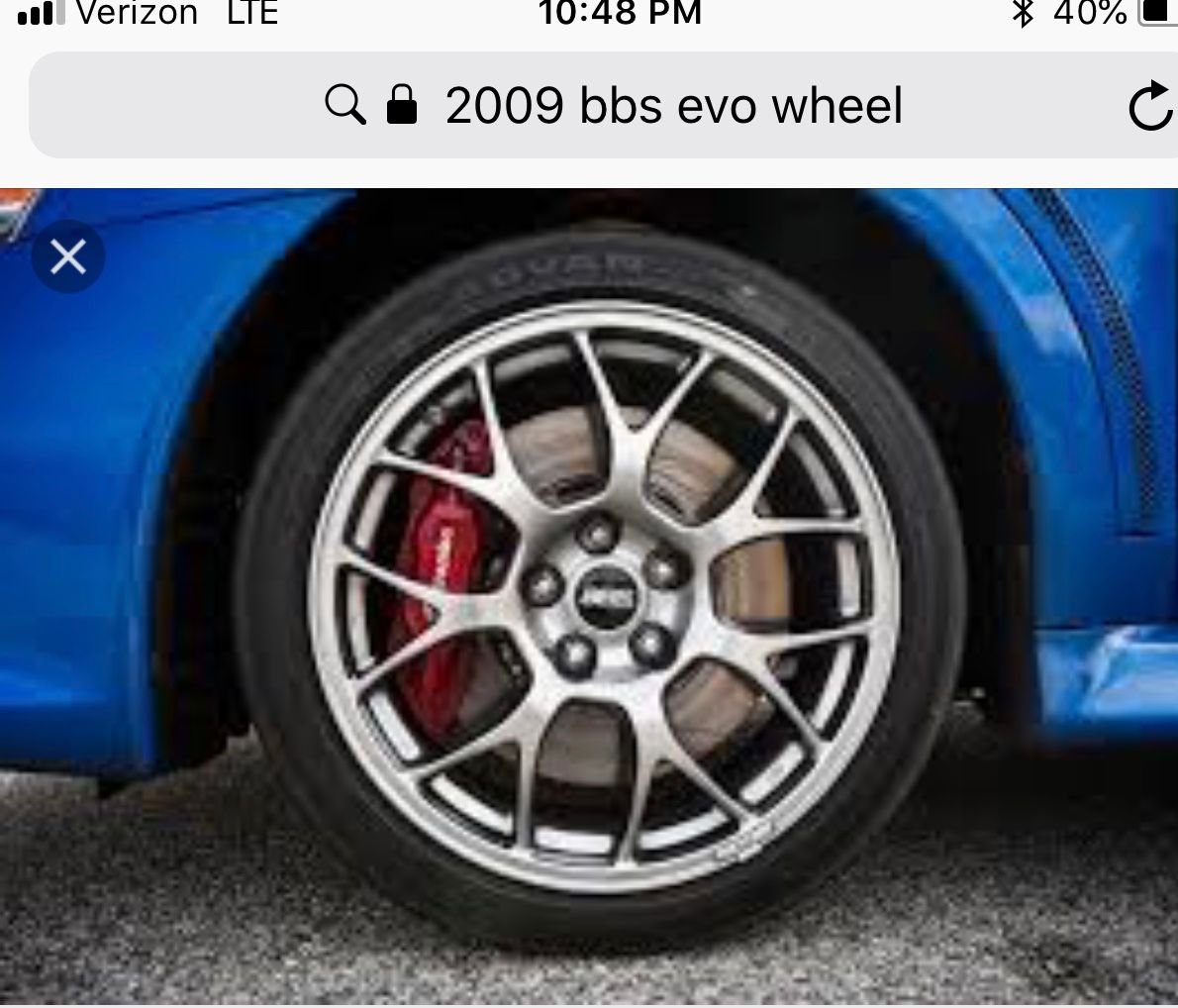 Wheels and Tires/Axles - Looking for 2009 evolution bbs wheel silver - Used - 2009 to 2015 Mitsubishi Lancer Evolution - Lansing, MI 48911, United States