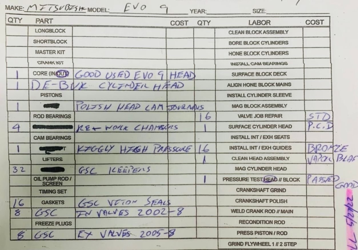 Engine - Power Adders - EVO 9 HEAD Arlington Machine Shop Built - New - 2006 Mitsubishi Lancer Evolution - Las Vegas, NV 89109, United States