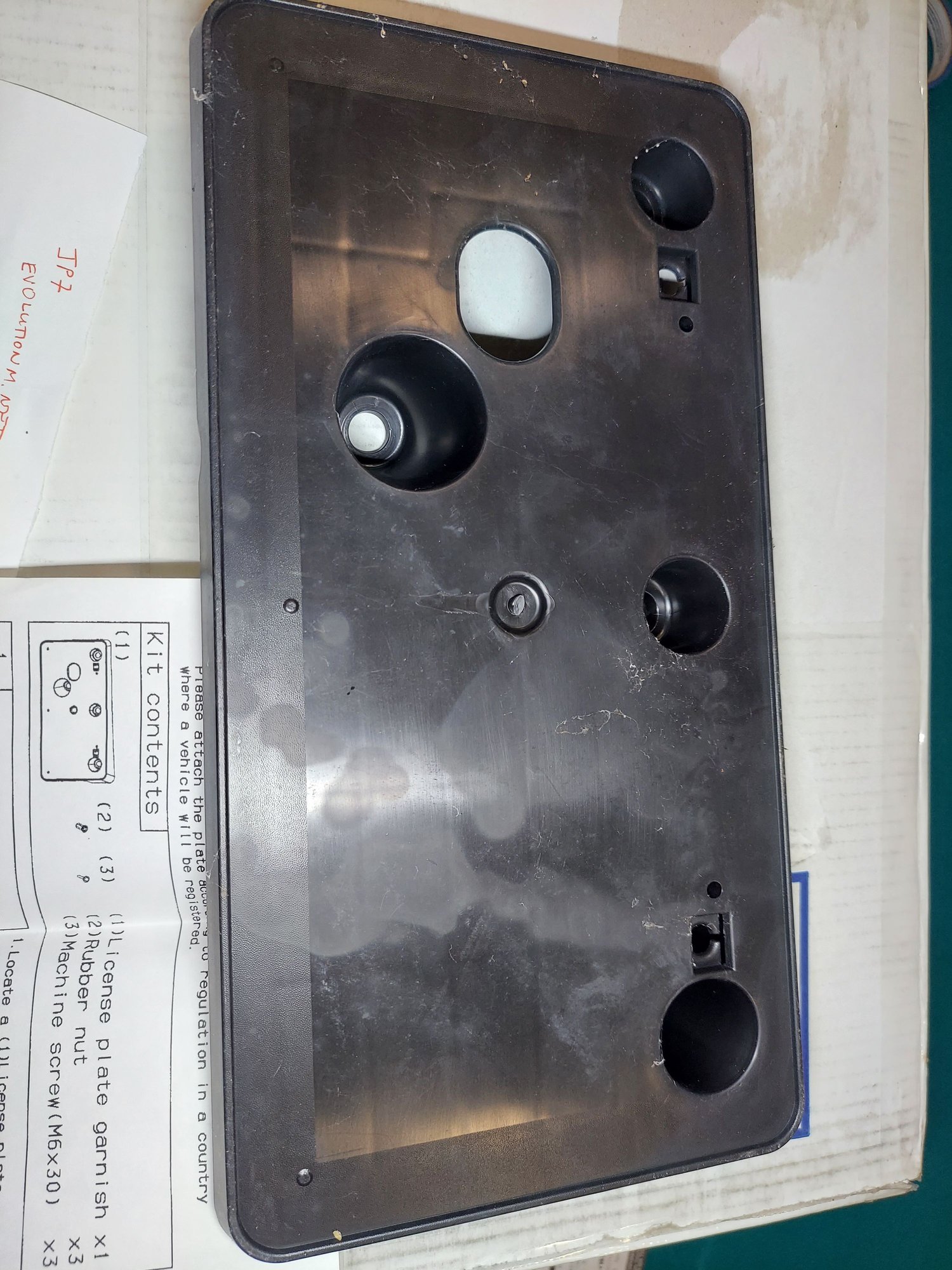 Exterior Body Parts - Evo 9 front liscense plate bracket with hardware (brand new) part number 6430A057 - New - 2006 to 2007 Mitsubishi Lancer Evolution - South Chicago Suburbs, IL 60475, United States