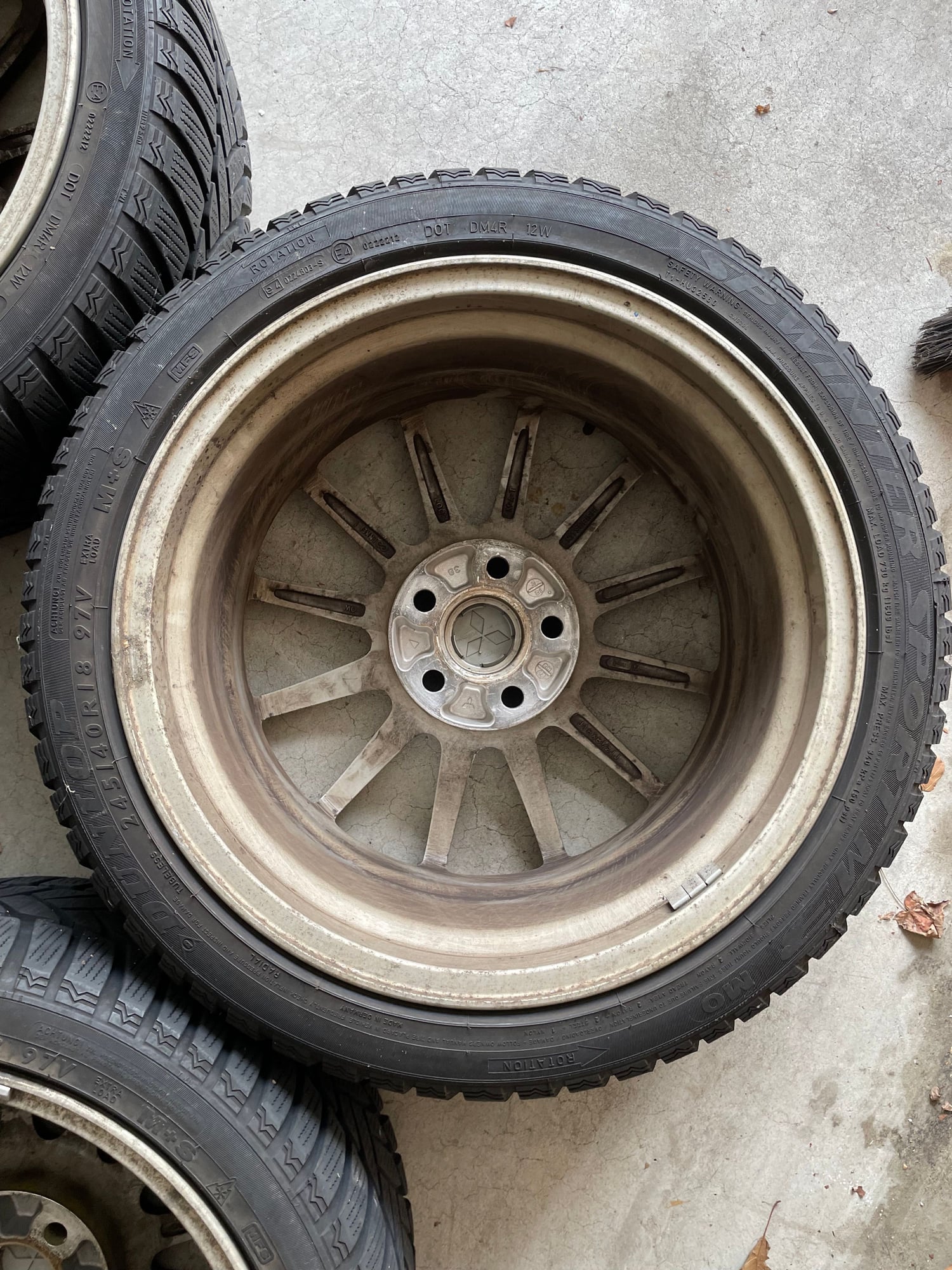 Wheels and Tires/Axles - FS: OEM GSR wheels with Dunlop SP Winter Sport M3 tires - Used - 2008 to 2016 Mitsubishi Lancer Evolution - Belleville, NJ 07109, United States