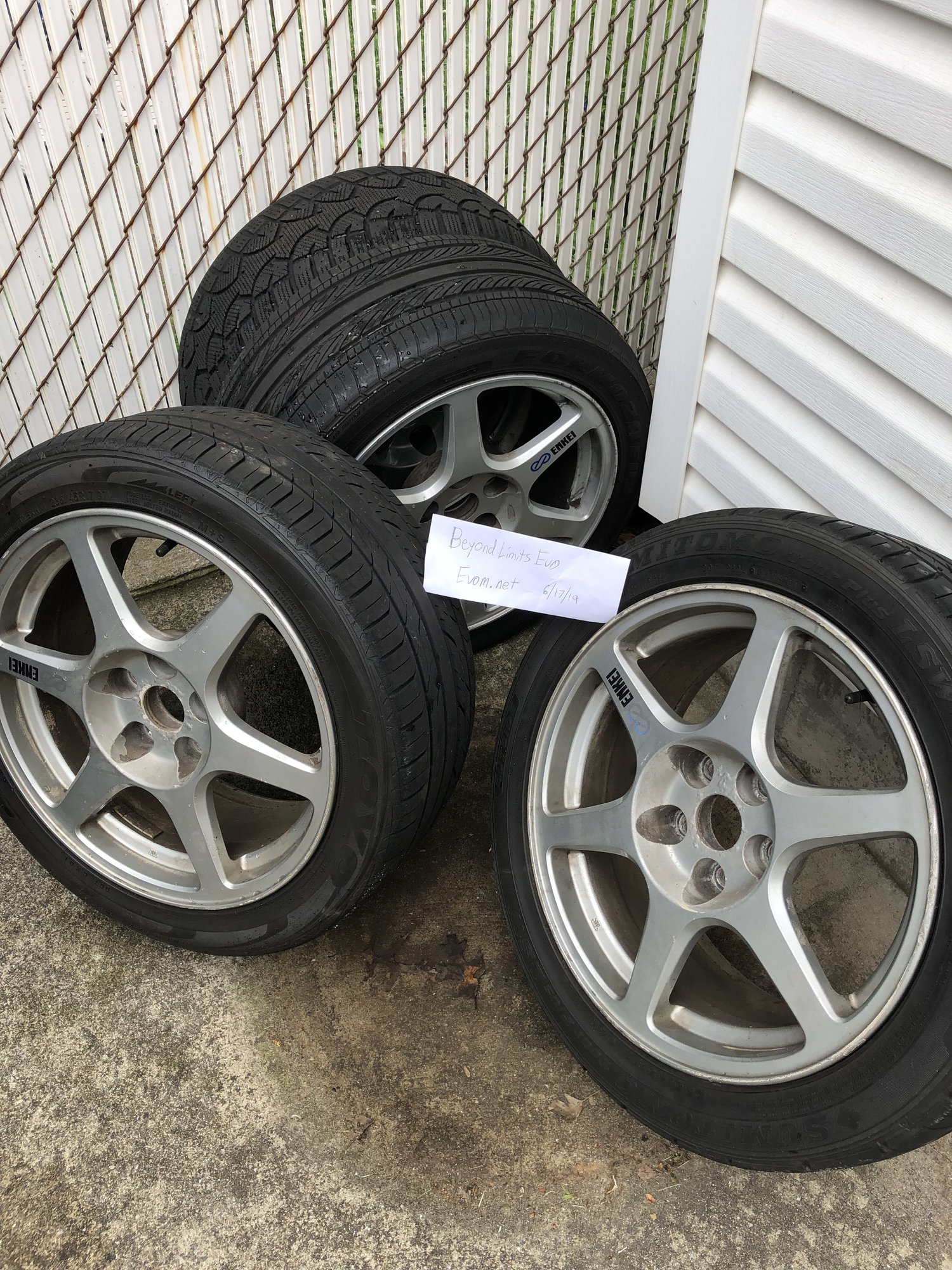 Wheels and Tires/Axles - Evo 8 Enkei wheels with tires - Used - 2003 to 2006 Any Make All Models - Staten Island, NY 10308, United States