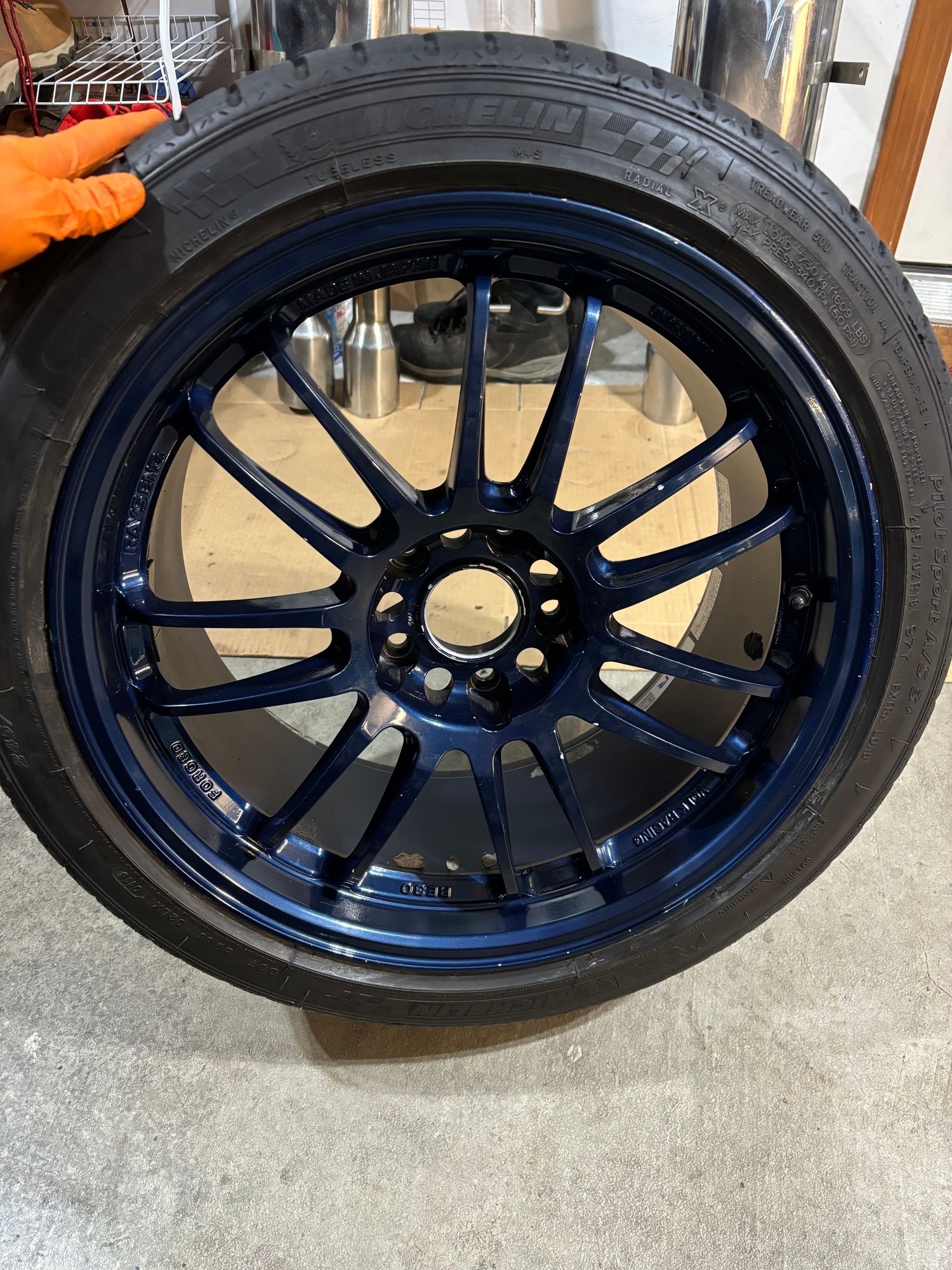 Wheels and Tires/Axles - Seattle: Volk Racing RE30 18x9 +35 5x114.3 Mag Blue - Used - 0  All Models - Marysville, WA 98270, United States