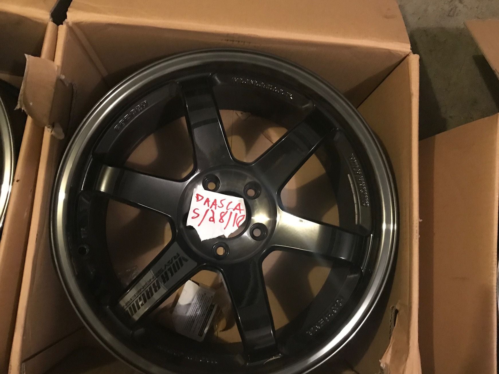 Wheels and Tires/Axles - Volk TE37SL Double Pressed Black, 18x9.5 +22, 500 miles - Used - 2008 to 2015 Mitsubishi Lancer Evolution - Pace, FL 32571, United States