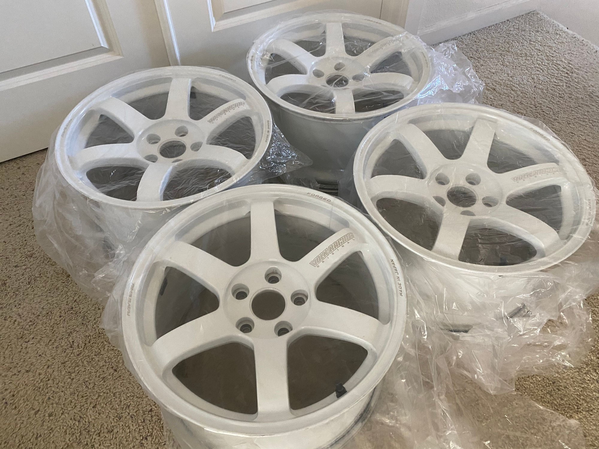 Wheels and Tires/Axles - TE37 Saga Dash white - Used - 2002 to 2021 Mitsubishi All Models - Portland, OR 97236, United States