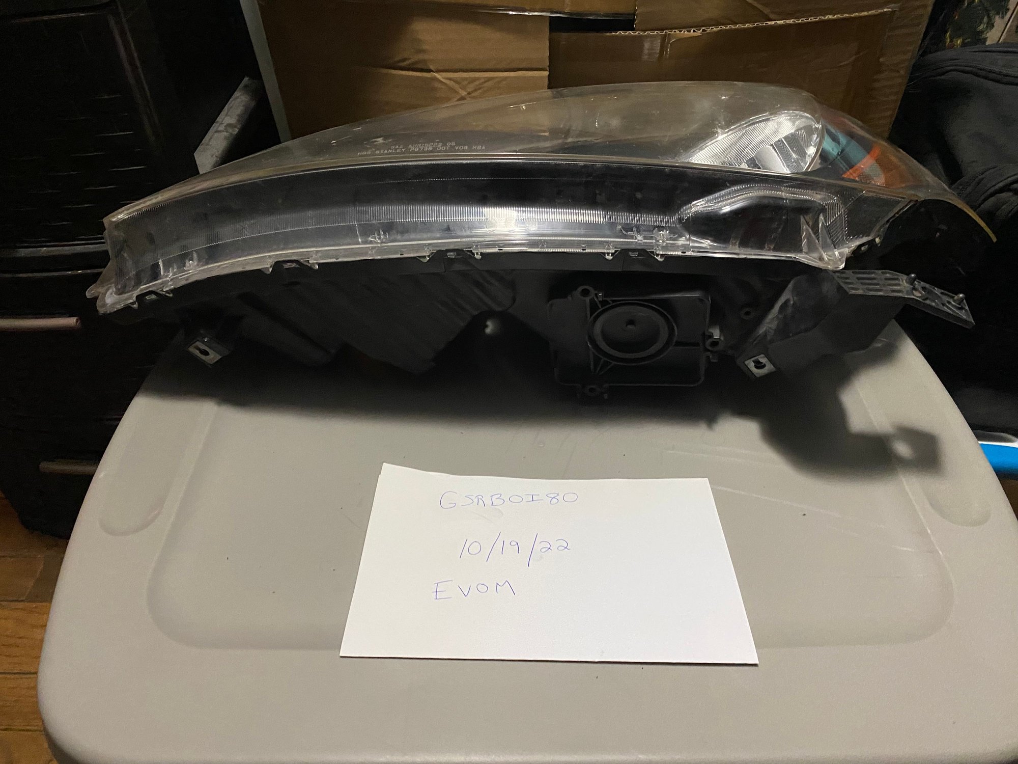 Lights - FS: LH Black Housing Headlight Assembly - Used - 2003 to 2006 Mitsubishi Lancer Evolution - Poconos, PA 18302, United States
