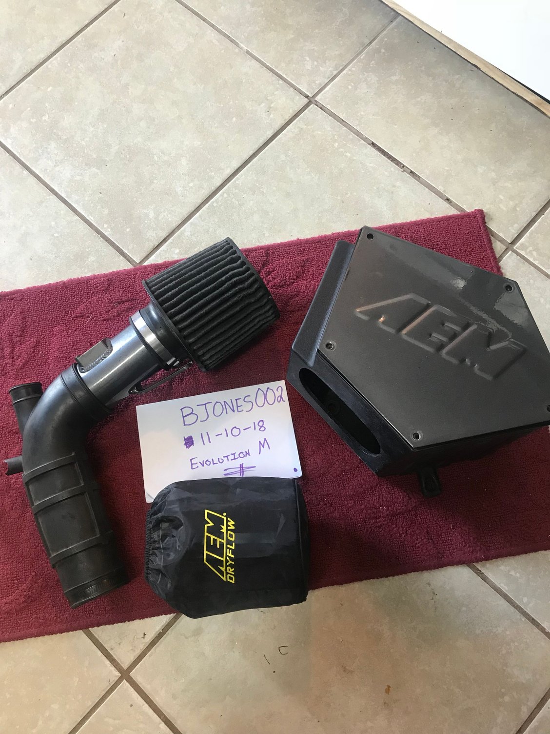 Engine - Intake/Fuel - AEM air intake - Used - 2008 Mitsubishi Lancer Evolution - Indianaplois, IN 46040, United States