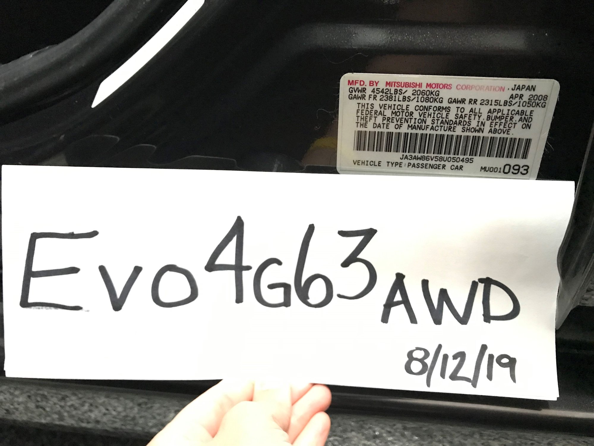 2008 Mitsubishi Lancer Evolution - 2008 Mitsubishi Evo X - Phantom Black - 1 Owner with Clean Title - Used - VIN JA3AW86V58U050495 - 105,521 Miles - 4 cyl - AWD - Manual - Sedan - Black - Elgin, IL 60124, United States