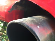 Damage to the back bumper