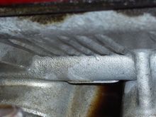 Oil ponding between intake #3 & #4.