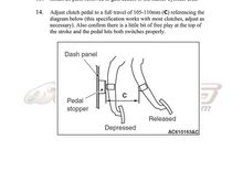 ^ Last page of the AMS clutch master cylinder installation instruction. This page explains the proper clutch pedal travel setting for the Evo X.