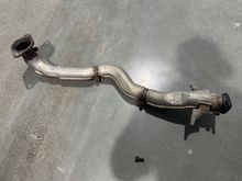 Stock downpipe with heat shields