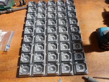 45 bases finished op.1 in the CNC machine