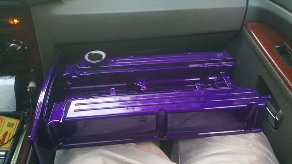 Valve cover finally back from powder coating. Done the same color as my brembos and other misc bits.