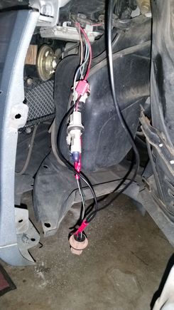 Here it is; everythijg connected (minus the resistor)