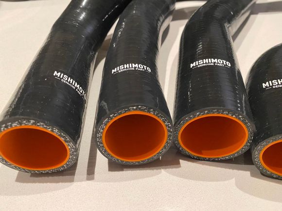 Mishimoto silicone hoses.